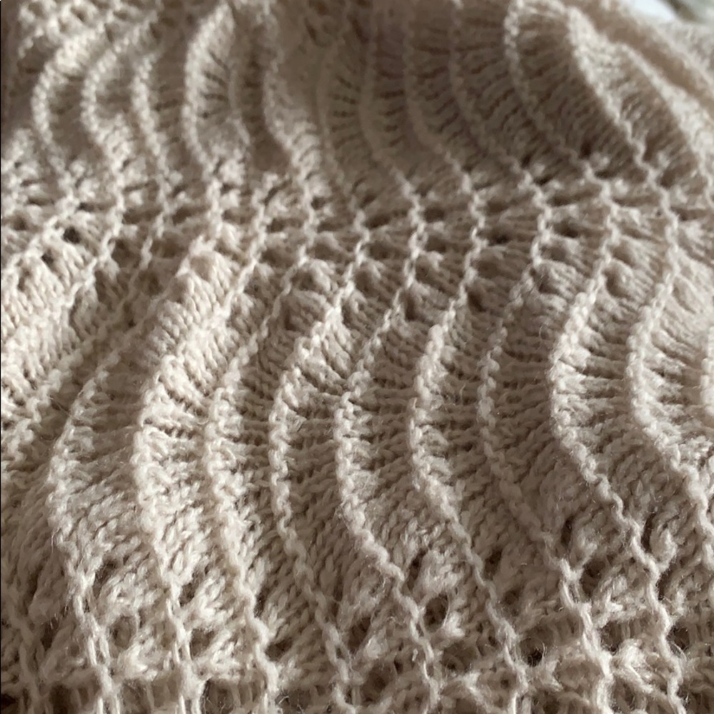 Cream loop scarf